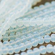 Бусина имитация опала, стекло абакус, цвет опаловый, 6х4 мм (уп 25+/-3 шт)