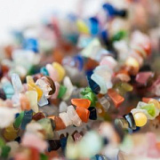 Бусина "Кошачий глаз", стекло, осколки, цветовой и размерный микс (уп.20 г)