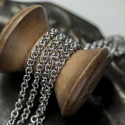 Цепочка "Раунд 304", цвет стальной, звено 4x0.9 мм