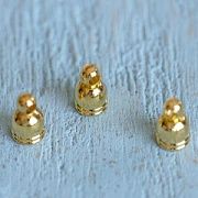 Концевик для шнура "Белл", цвет золото, 8х5 мм