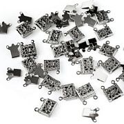 Замок для украшений "Фрейм", 304 Stainless Steel, цвет стальной, 15x10x3 мм