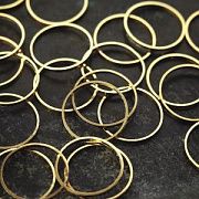 Колечко неразъемное, цвет золото, 12x0.7-1 мм (уп 5 гр)