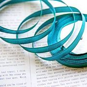 Лента, атлас, цвет бирюзовый, ширина 10 мм