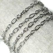 Цепочка "Фигаро 304", цвет стальной, звено 6x3x0.7 мм