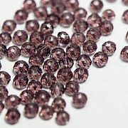 Бусина, стекло абакус 6, граненая, цвет сливовый, 6х4 мм