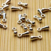 Наконечник для цепочки, цвет серебро, 7х2.5 мм (уп 30 +/-2 шт)