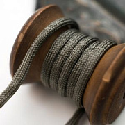 Шнур, полиэстер, паракорд, цвет серый темный, 4-5 мм  