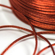 Шнур атласный для кумихимо, цвет медный, 1 мм (уп 4 м)