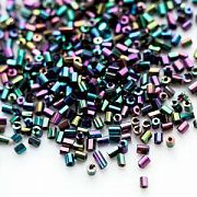 Бисер "Радуга", рубка-гексагон, цвет синий ирис, 11/0 2CUT (уп 7 г)