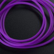 Шнур резиновый, с отверстием, цвет сиреневый неон, 2 мм