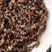 Бусина тигровый глаз осколки, цвет  коричневый, 5-8 мм (уп.20 г)