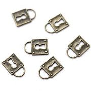 Подвеска металлическая "Замок", цвет античная бронза, 15x11x1 мм