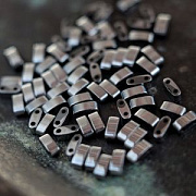 Бусина гематит синт., металлизир., плашка, цвет серебро, 5x2x2 мм