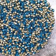 Стразы горный хрусталь, цвет бирюзовый, 2.8 мм (уп 10 шт)