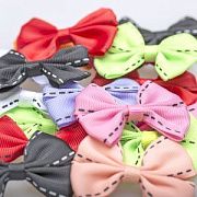 Бантик из репсовой ленты, 005, цветовой микс, 52x45x8 мм