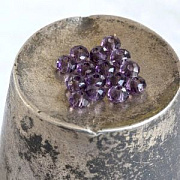 Бусина, стекло абакус 2,5, граненая, цвет фиолетовый,  2.5x2 мм (уп 85+/-10 шт)