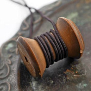 Шнур, полиэстер, паракорд, цвет коричневый темный, 2 мм  