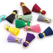 Кисточка, поликоттон/латунь, цветовой микс, 20x10x5 мм