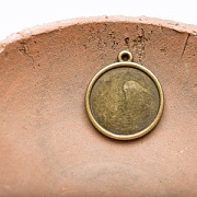 Сеттинг круглый "Слайс", цвет античная бронза, 29х25х2 мм