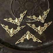 Коннектор "Филигрань Ангулар", цвет золото, 31x56.5x1.5 мм