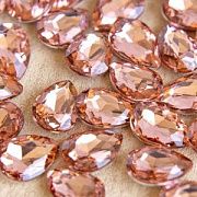 Кабошон стекло Кристалл, каплевидный, цвет Champagne, 18х13 мм