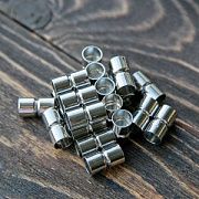 Застежка магнитная для жгута "Колонна", цвет платина, 20x11 мм