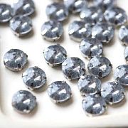 Стразы в цапах платина/акрил, цвет прозрачный, 12x7 мм