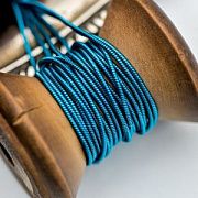 Канитель жесткая, цвет яркий голубой, 1.3 мм