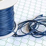 Шнур вощеный, цвет синий, 1 мм