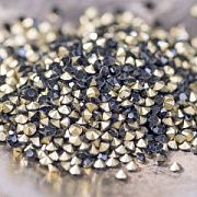 Стразы горный хрусталь, цвет черный, 2.8 мм (уп 10 шт)