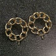 Пуссеты "Армор", позолоченные, 20x17 мм