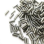 Бисер "Радуга", стеклярус, цвет графитово-серый/серебряный (уп 7 г)