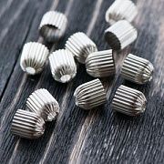 Колпачок-наконечник "Колонна", для бисерного жгута, цвет платина, 10x9.5 мм