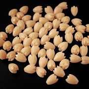 Бусина им.коралла "Тюльпан", цвет персиковый, 10.5-11x8-9 мм