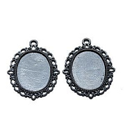Сеттинг (основа для кабошона) овальный, сплав, цвет античное серебро, размер 39х27х2 мм
