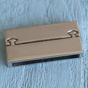 Застежка магнитная "Лайн", цвет платина, 37x19x7 мм