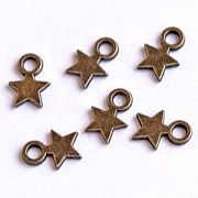 Подвеска металлическая "Звездочка", цвет античная бронза, 10x8x1 мм