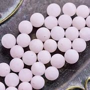 Бусина кварц 10, матовая, цвет розовый, 10 мм (стренд 10 шт.)