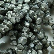 Бусина пирит осколки, цвет оливковый, 7х5х5 мм (уп.10 г)