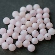 Бусина кварц 8-9, матовая, цвет розовый, 8-9 мм (стренд 12 шт.)