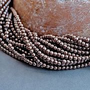 Бусина, имитация жемчуга, стекло 3, цвет мокко, 3 мм (уп 100+/-10 шт)