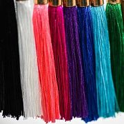 Кисточка, поликоттон/латунь, цветовой микс, 90-95x9.5 мм