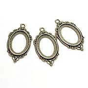 Сеттинг овальный "Альгамбра", цвет античная бронза, 42.5x23.5x2 мм