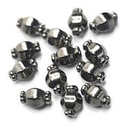 Бусина, металл "БонБон", цвет черный, 10х7 мм