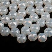 Бусина, стекло 6, цвет опаловый АВ, 6-6.5 мм