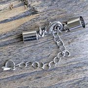 Концевик для шнура "Цилиндр" с удлинителем, цвет платина, 10х6 мм