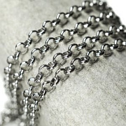 Цепочка "Раунд 304", цвет стальной, звено 5x1.5 мм