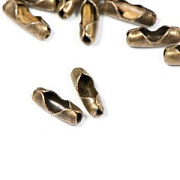 Застежка для цепочки "Шарик", цвет античная бронза, 9x3 мм (упак 30+/-2шт)
