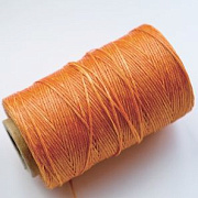 Шнур вощеный, цвет приглушенно-оранжевый, 1х0.4 мм