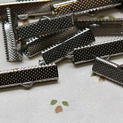 Зажим для ленты, цвет платина, 25x8 мм